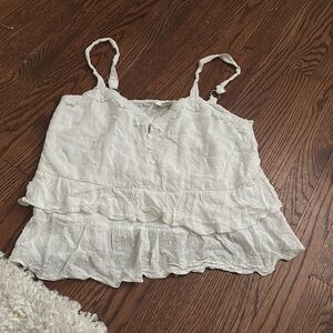 Urban white sleeveless top